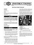 Softail Front Spoiler Instruction Sheet - Harley