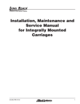 Installation, Maintenance and Service Manual for Integrally Mounted