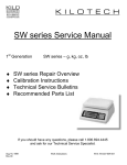 SW series Service Manual