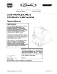 Low Profile Large Reserve Carbonator Service Manual