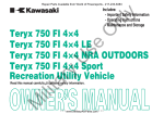 2008 KRF750RAF Teryx Owners Manual
