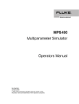 MPS450 Multiparameter Simulator Operators Manual