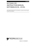 INSTRUCTION MANUAL MOTOMAN-SV3X,