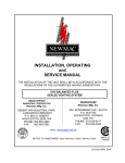 INSTALLATION, OPERATING and SERVICE MANUAL