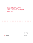 Keysight U9400A/C Solid State FET Transfer Switches