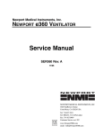 NEWPORT E-360 Ventilator Service Manual