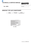 technical & service manual window type air conditioner