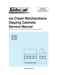 Ice Cream Merchandisers Dipping Cabinets Service Manual