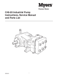 C40-20 Industrial Pump Instructions, Service Manual and Parts List