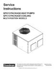 Service Instructions &ndash; GPH13 PACKAGE HEAT