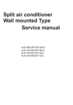 Split air conditioner Wall mounted Type Service Manual