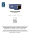 OWNER`S MANUAL Installation and Service Manual