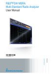 R&S®FSW MSRA Mode User Manual