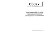 Codax Installation & Service Manual