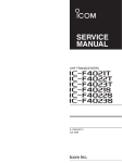 IC-F4020 series SERVICE MANUAL