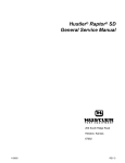 Hustler® Raptor® SD General Service Manual