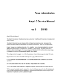 Pass Laboratories Aleph 3 Service Manual rev 0 2/1/96