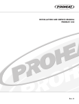 INSTALLATION AND SERVICE MANUAL PROHEAT X45