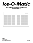 SERVICE AND INSTALLATION MANUAL MFI 2406LS - Ice-O