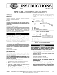 Road Glide Chizeled Handlebar Instruction Sheet - Harley