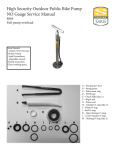 High Security Outdoor Public Bike Pump NO Gauge Service Manual
