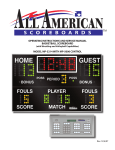 operating instructions and service manual basketball scoreboard