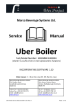 Marco Beverage Systems Ltd. Service Manual Uber Boiler
