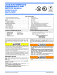 user`s information, maintenance and service manual