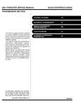 2001 FORESTER SERVICE MANUAL QUICK REFERENCE INDEX