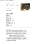 Overload Protection for High Voltage Power Supplies
