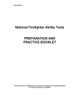 National Firefighter Ability Tests booklet