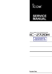 Icom IC-2720H Service manual