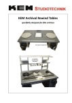 KEM Archival Rewind Tables specifially designed for film archives
