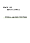 DRYPIX 7000 SERVICE MANUAL REMOVAL AND ADJUSTMENT (MC)