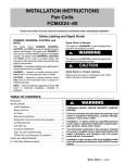 INSTALLATION INSTRUCTIONS Fan Coils FCM4X24−60