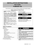 INSTALLATION INSTRUCTIONS Fan Coils FCM4X24&minus;60
