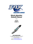 Shock Absorber Rebuild Manual - Fox Racing Shox