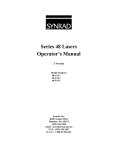 Series 48 Lasers Operator`s Manual