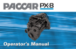 PACCAR PX-8 Operator`s Manual