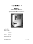 Model 107 Temperature Chamber Operation and Service Manual