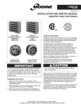 INSTALLATION AND SERVICE MANUAL steam