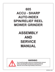 ASSEMBLY AND SERVICE MANUAL