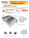 FH 23-75 Operator`s Manual - Fried Food Holder by Meister Cook