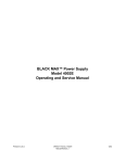 BLACK MAX™ Power Supply Model 4002E Operating and