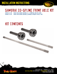 samurai 33-spline front axle kit kit contents - Trail-Gear
