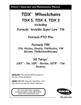 Invacare Tdx3, Tdx4, Tdx5 Owner`s Manual