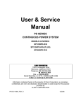 User & Service Manual