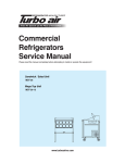Commercial Refrigerators Service Manual