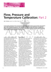 Flow, Pressure and Temperature Calibration: Part 2