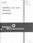 1964 Rochester 4G Carburator Service Manual